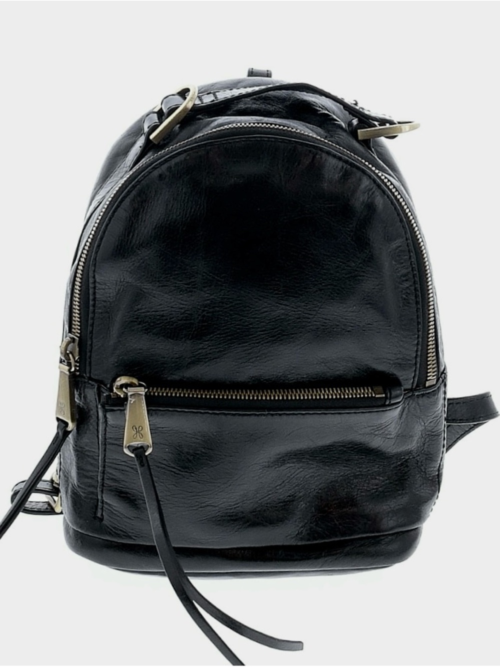 Hobo Black Leather convertible Mini Backpack crossbody bag